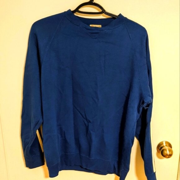 Blue Medium Sweater with White Stripes - Picture 1 of 5